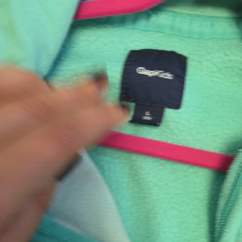 GAP Girl Lime and Aqua Hoodies